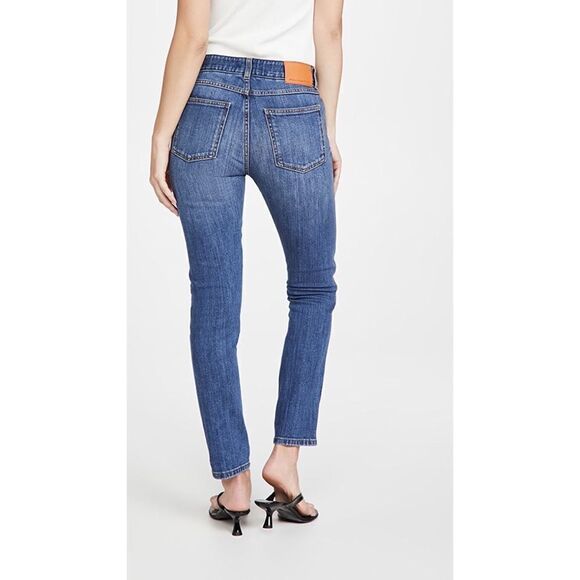 Stella McCartney Womens Dark Stone Logo Jeans - Sky Blue Size 24 - Picture 4 of 12